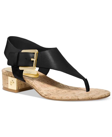 Michael Kors Michael London Thong Sandals in Black .